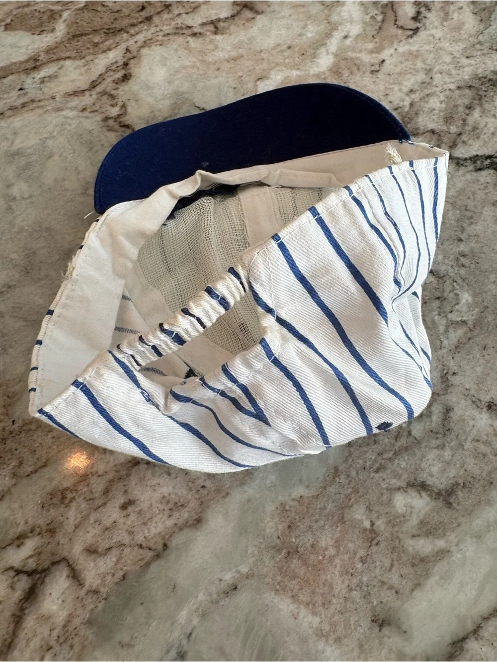 Vintage Baby Slugger Baseball Cap Soft 0-24 Months White Blue Sports Hat